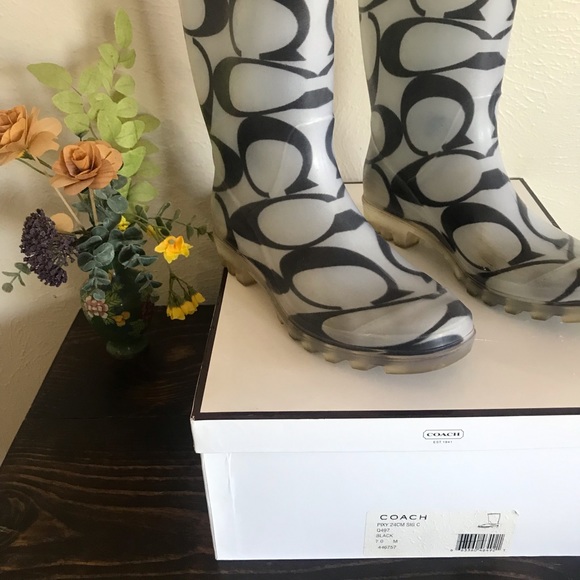 Coach rain boots (with box) - Picture 2 of 6